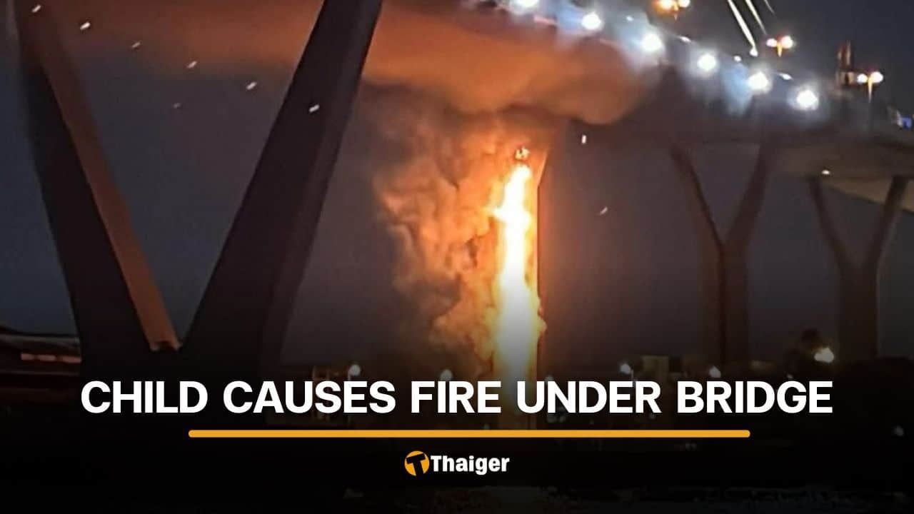 Child set off firecrackers under bridge, causing 1 million baht in damage | Thaiger
