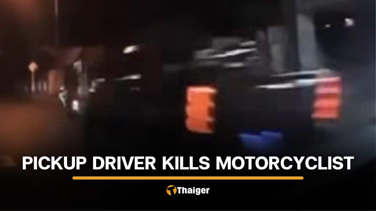 Suspected drunk pickup driver kills father of two in Chon Buri | Thaiger