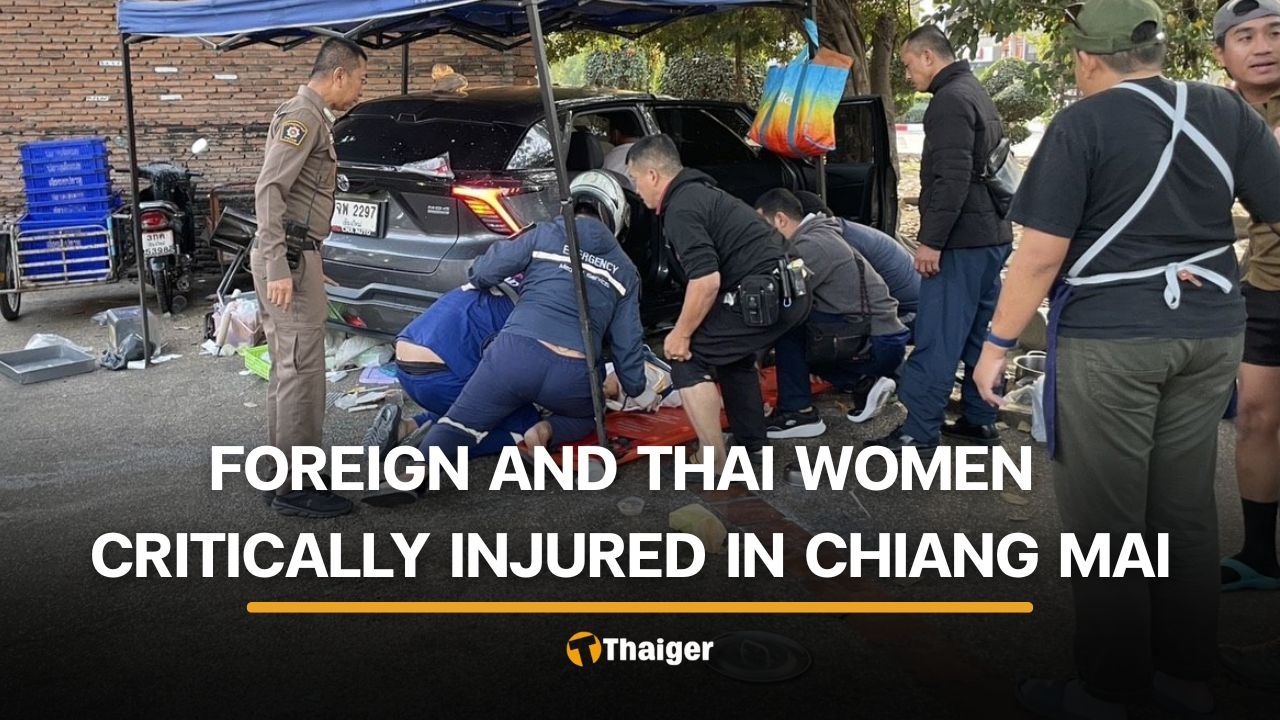 Spanish woman and Thai vendor critically injured in Chiang Mai car crash | Thaiger