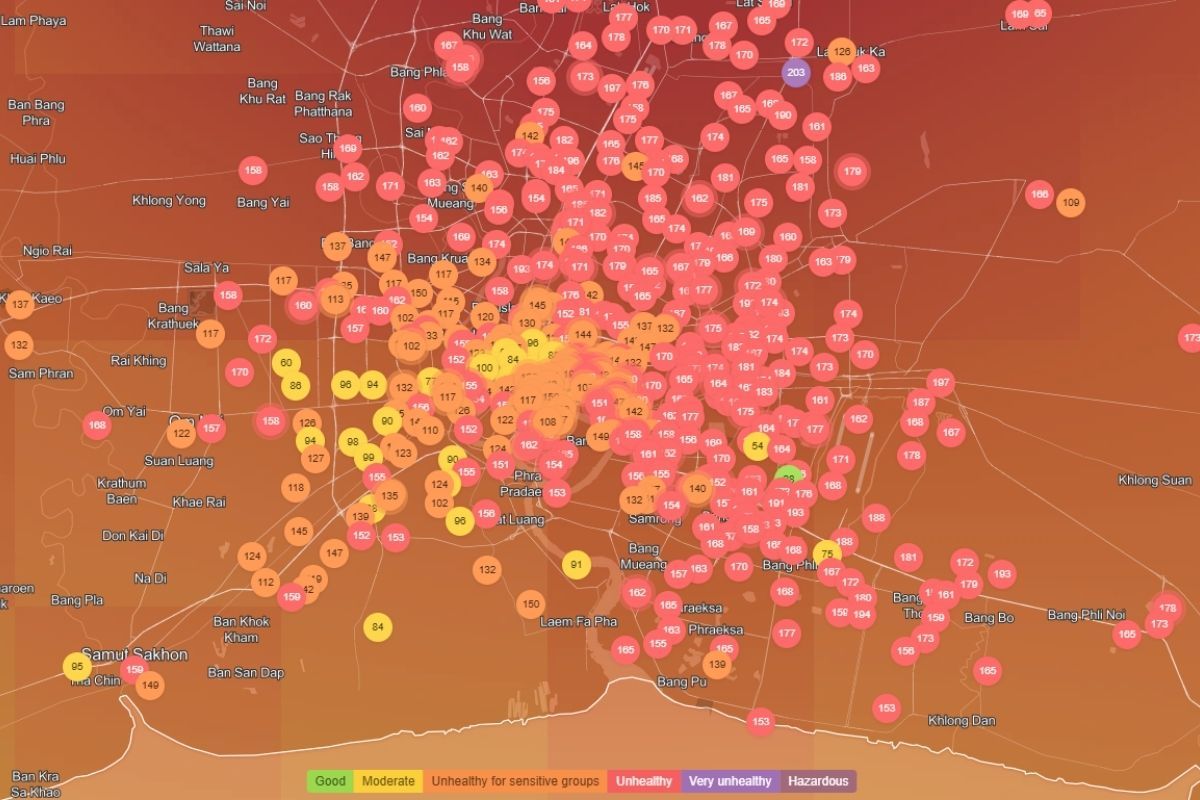 Bangkok air quality hits dangerous levels, but what's causing the PM2.5 surge? | News by Thaiger