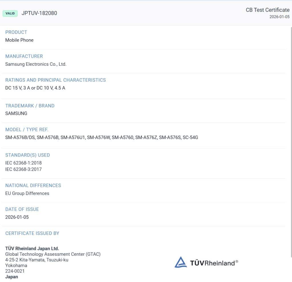 Leaked: Samsung Galaxy A57 and A37 launching February to March 2026 | News by Thaiger