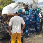 Van carrying passenger crashes after tire blowout, one killed and eight injured | Thaiger