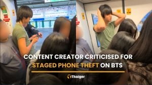 Content creator criticised for staged phone theft video on BTS | Thaiger