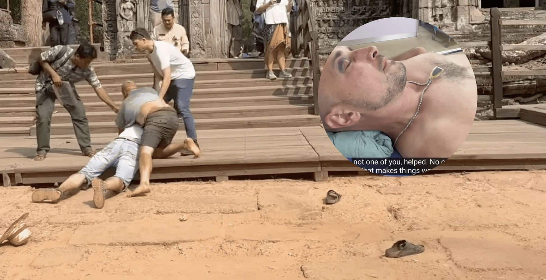 YouTuber assaulted by russian tourist at Angkor Wat, Then threatened with jail by police | Thaiger