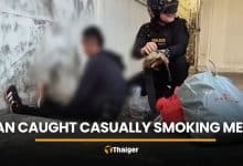 Udon Thani man casually smokes meth outside police commander’s house | Thaiger