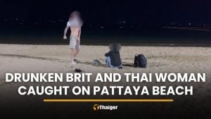 Drunken Brit and Thai woman caught in steamy act on Pattaya Beach | Thaiger