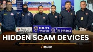 Nong Khai police bust SIM box scam hidden in rental room | Thaiger