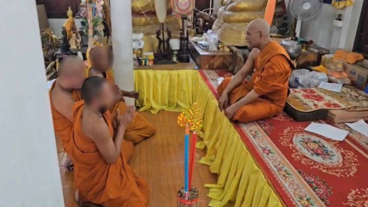 Defrocked monks and DVD player found during Chon Buri raid