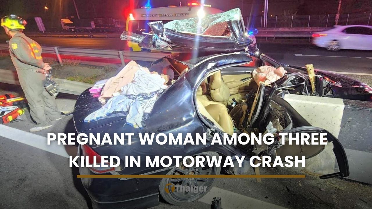 Pregnant woman among three killed in Bangkok motorway crash | Thaiger