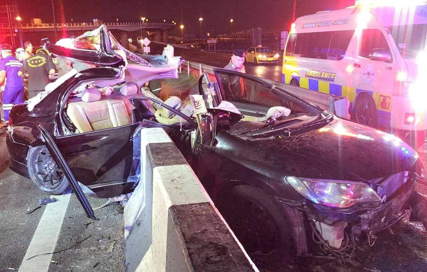 Pregnant woman among three killed in Bangkok motorway crash | News by Thaiger