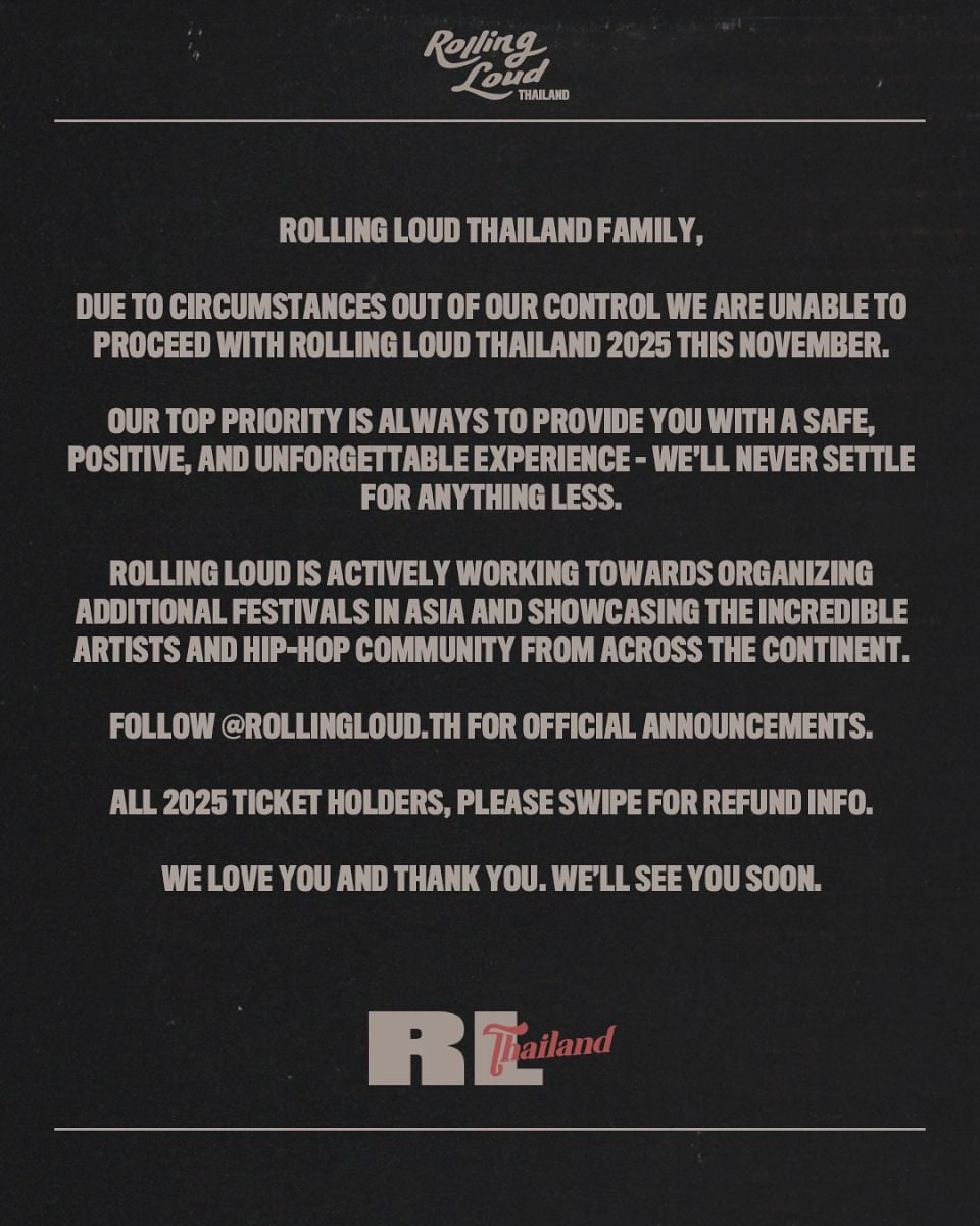 Rolling Loud Thailand delays in refunds