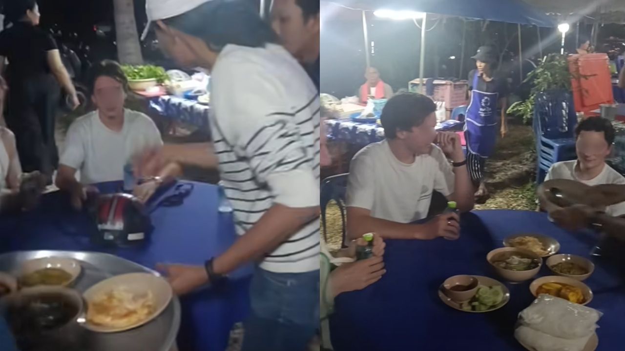 Thai family serves food for foreigners mistaking the event as restaurant