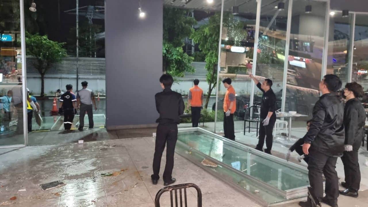 Shoppers and diners injured in glass collapse at shopping mall
