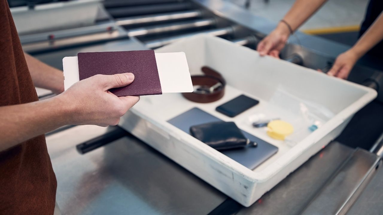 Thai airport security checkpoint
