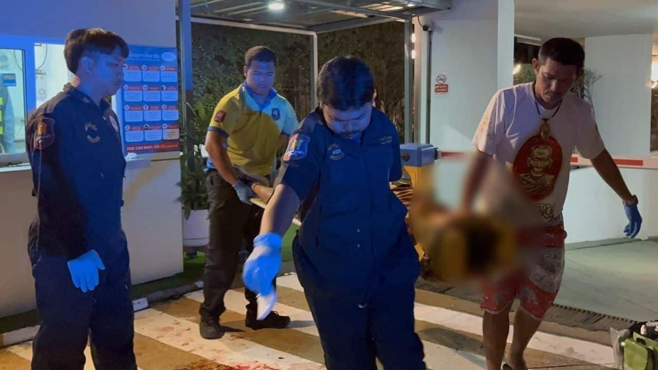 Foreigner injured outside Pattaya condo