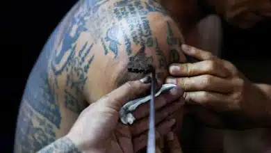 Thai man’s sacred tattoo test leads to axe injuries | Thaiger