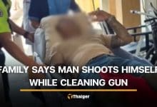Pattaya man allegedly shoots himself in face while cleaning gun