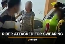 Pattaya food delivery rider assaulted after swearing on road | Thaiger