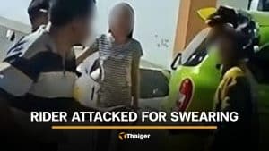 Pattaya food delivery rider assaulted after swearing on road | Thaiger