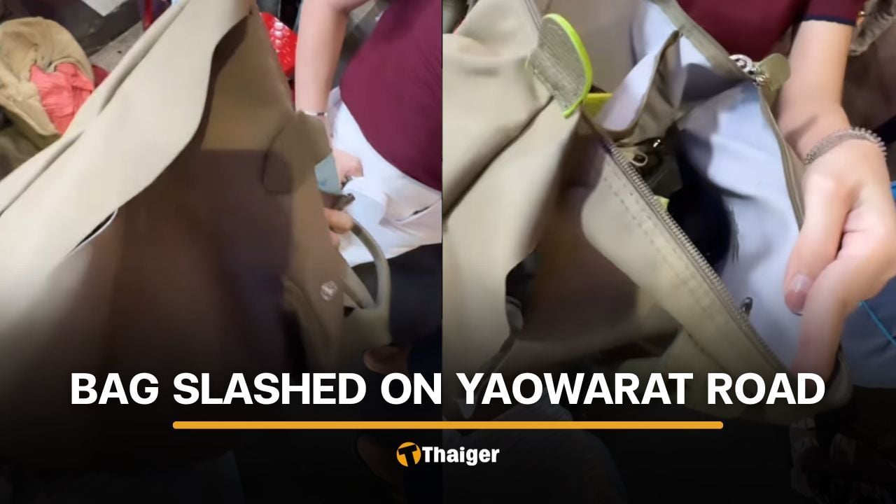 Thai woman warns others over bag slashing in Bangkok Chinatown | Thaiger