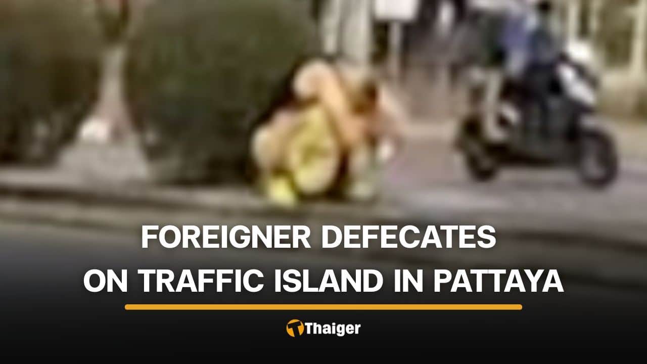Thai taxi rider exposes Russian man for defecating on Pattaya traffic island | Thaiger