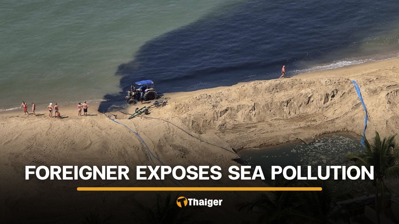 Foreign man flags sea pollution off Jomtien Beach in Pattaya | Thaiger