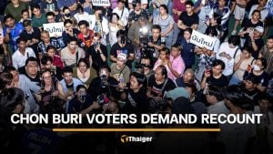 Chon Buri voters stage overnight protest and demand vote recount | Thaiger