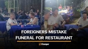 Thai family welcomes foreigners who mistake funeral feast for restaurant | Thaiger