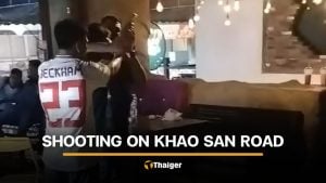 2 gunmen surrender after 2 victims injured in Khao San Road shooting | Thaiger