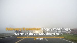 February 11 weather: Foggy mornings, warmer days, Southern rain | Thaiger