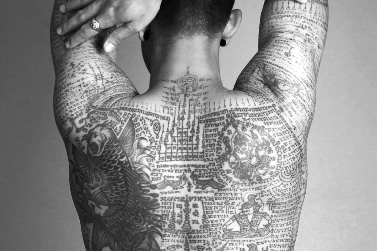 Thai man's sacred tattoo test leads to axe injuries | News by Thaiger