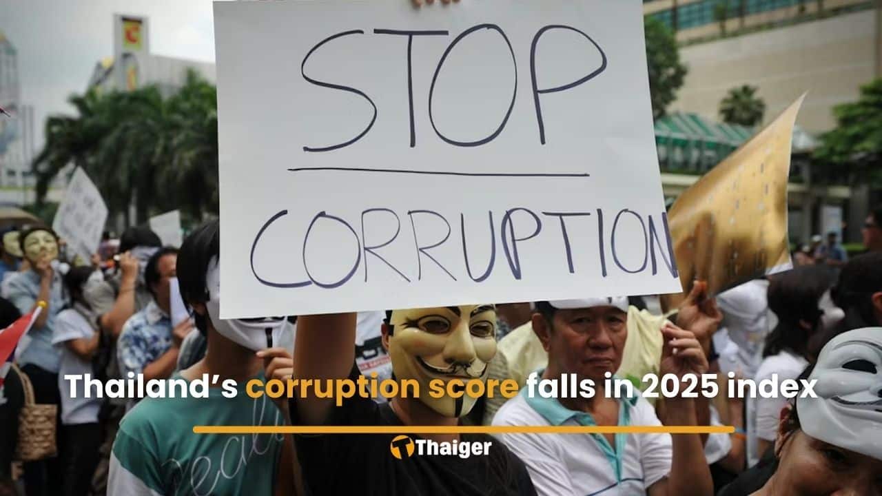 Thailand’s corruption score falls in 2025 index | Thaiger