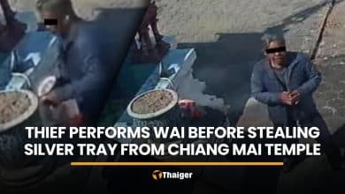 Chiang Mai temple thief performs wai then steals silver tray | Thaiger