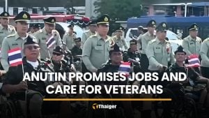 Anutin honours fallen troops, promises jobs and care for veterans | Thaiger