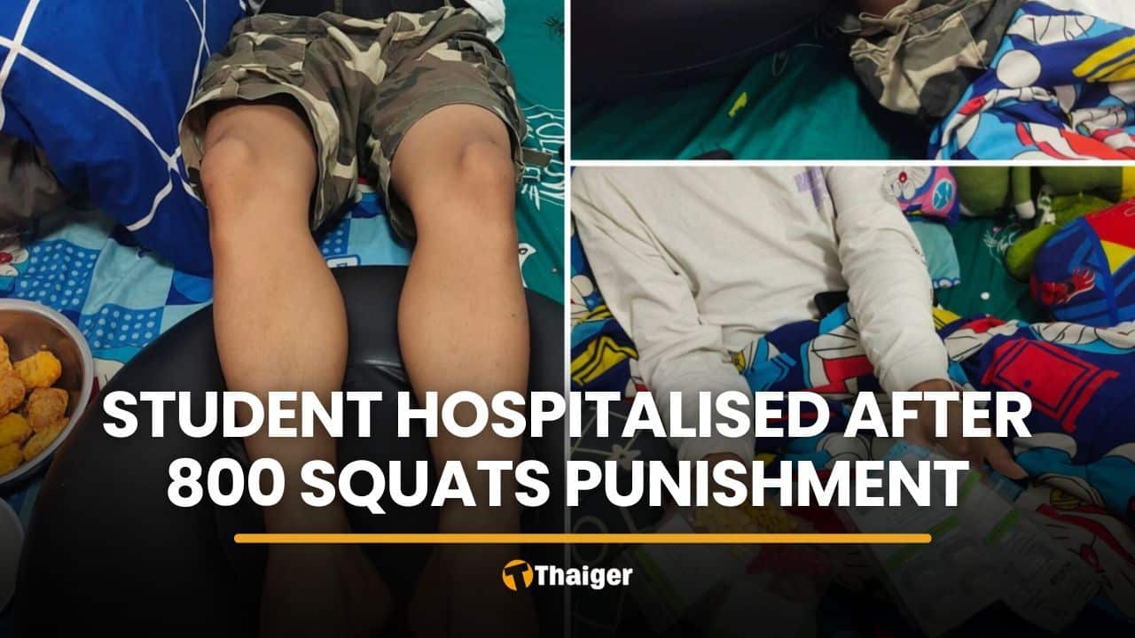 Thai student hospitalised after 800 squat punishment at school | Thaiger