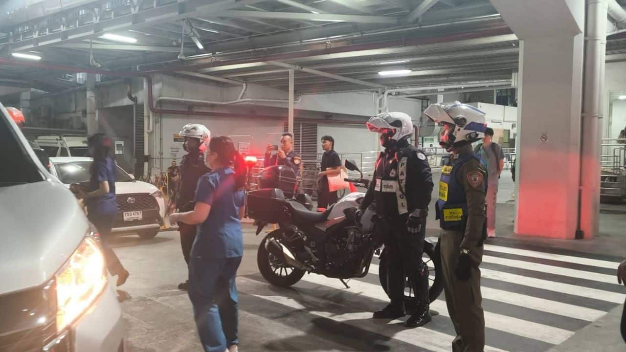 Bangkok traffic police escort organ transport team during emergency heart delivery