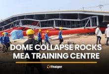 Massive dome collapses at MEA training centre in Samut Prakan | Thaiger