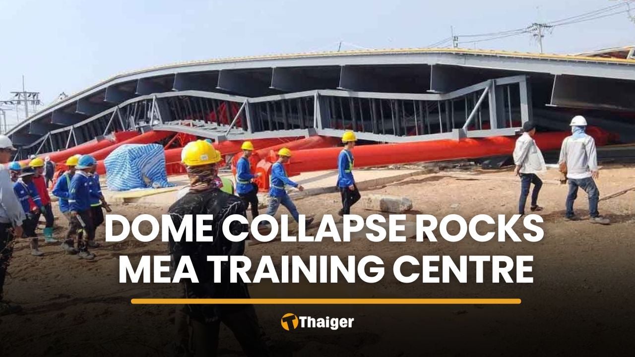 Massive dome collapses at MEA training centre in Samut Prakan | Thaiger