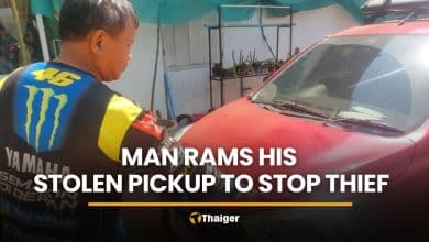 Man rams his own stolen pickup to stop thief in Korat | Thaiger