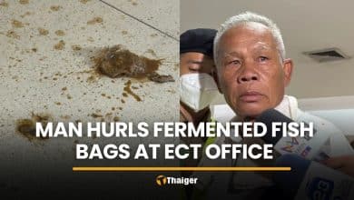 Man throws fermented fish at Election Commission office in Bangkok | Thaiger