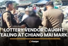 Lottery vendor caught after attempted theft at Chiang Mai market