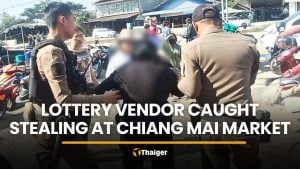 Lottery vendor caught after attempted theft at Chiang Mai market