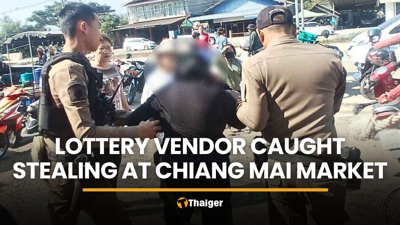 Lottery vendor caught after attempted theft at Chiang Mai market
