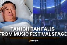 Tan Ichitan taken to hospital after stage fall at Chon Buri festival | Thaiger