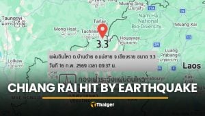 Earthquake hits Chiang Rai, no damage or injuries reported | Thaiger
