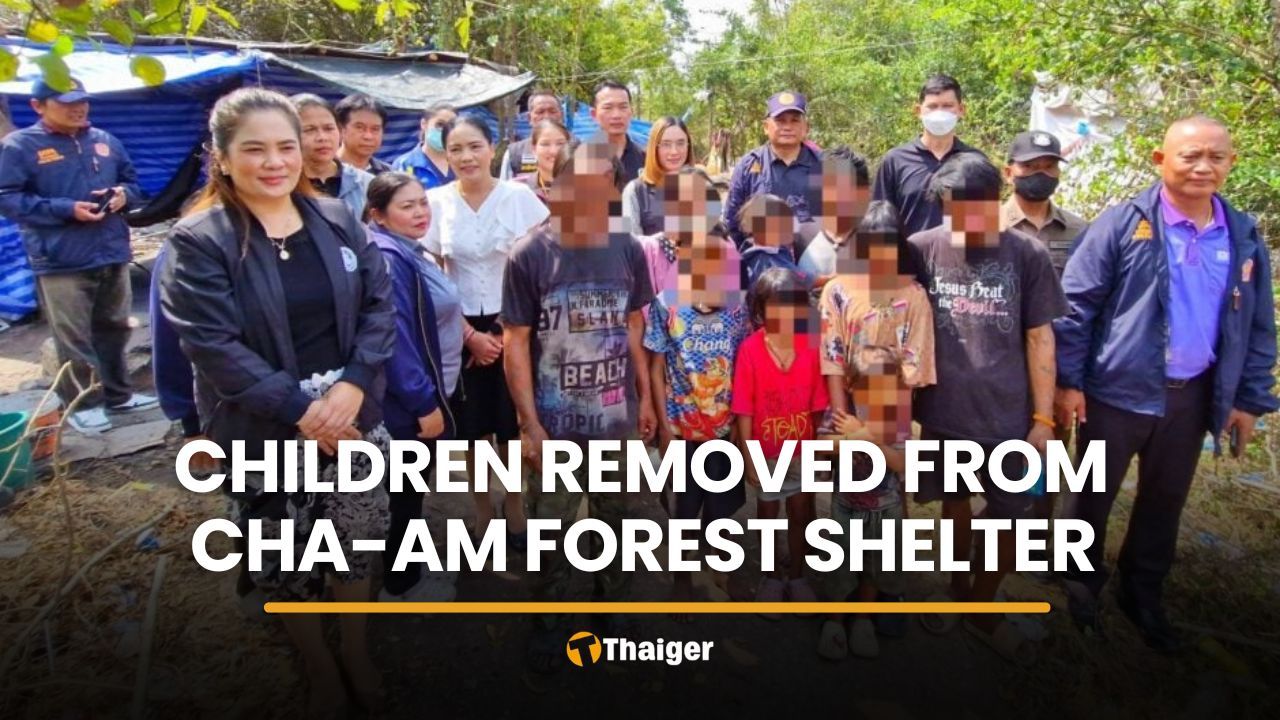 Five children removed from Cha-am forest shelter in welfare check | Thaiger