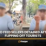 Bird feed sellers detained after video shows man flipping off tourists | Thaiger