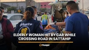 Elderly woman injured in Sattahip crash as police review dashcam | Thaiger