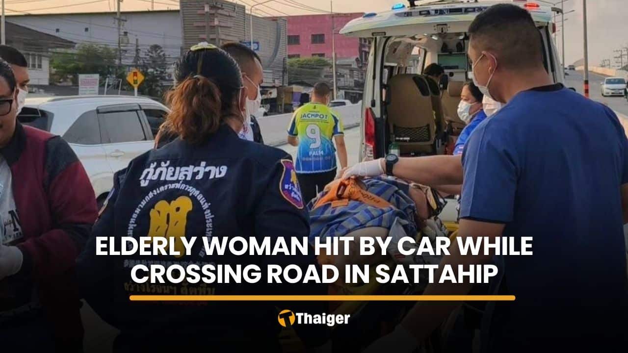 Elderly woman injured in Sattahip crash as police review dashcam | Thaiger