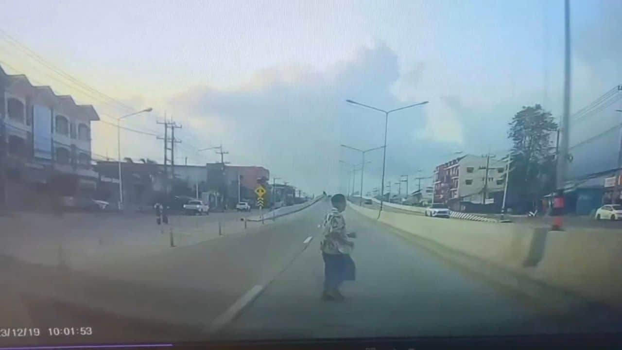 Elderly woman injured in Sattahip crash as police review dashcam